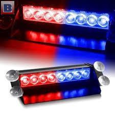 8 LED Visor Dashboard Emergency Strobe Lights - Blue & RedBy Hiphen Solutions Services